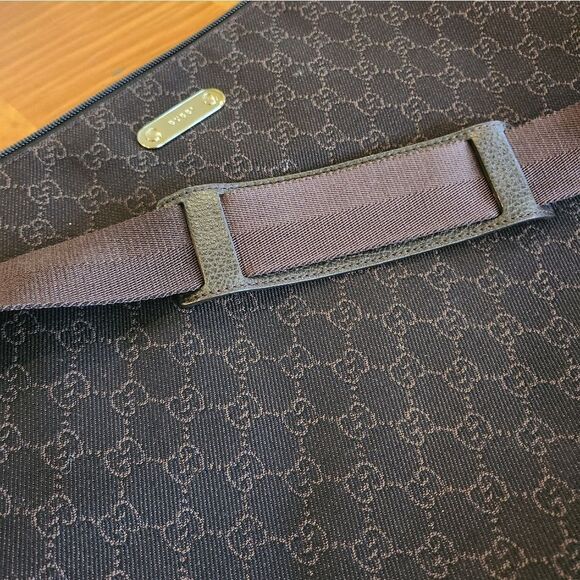 Gucci Black Monogram Messenger Bag - Picture 7 of 16